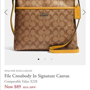 Yellow Coach Crossbody